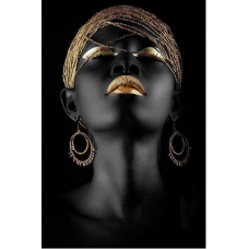 bayan kuaför dekor ürünü  siyahi kadın tablo 
